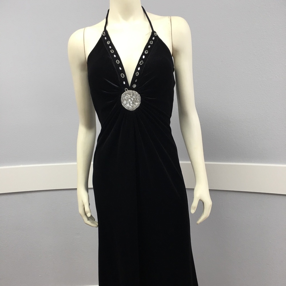 Rampage, black velvet evening dress!